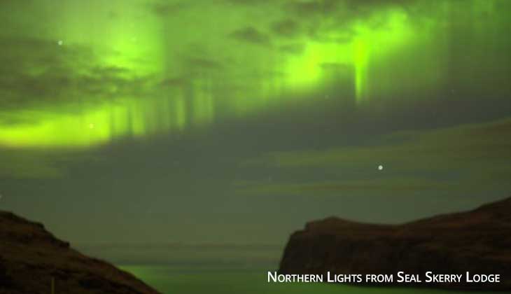 Northern Lights from Seal Skerry Lodge - Glendale - Isle of Skye
